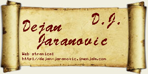 Dejan Jaranović vizit kartica